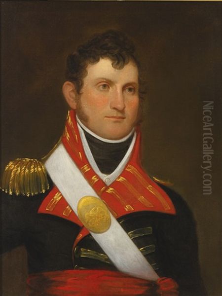 Portrait Of Captain John Crabbe Oil Painting by John Wesley Jarvis