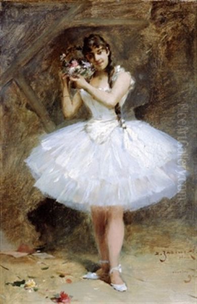 Ballettanzerin Oil Painting by Zdzislaw Jasinski