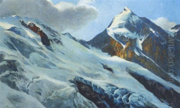 Die Konigsspitze Oil Painting by Rudolf-Alfred Jaumann