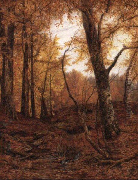 Autumn Oil Painting by William Samuel Jay