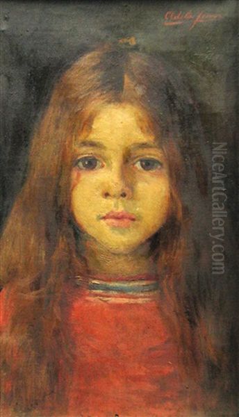 Girl Portrait Oil Painting by Adela Jean