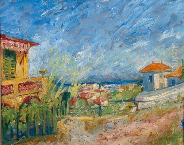 Mediterran Taj (cros De Cagnes Latkepe) Oil Painting by Andor Basch