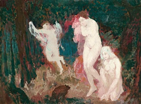 Bathers by Sigismond Jean-Ernest Jeanes