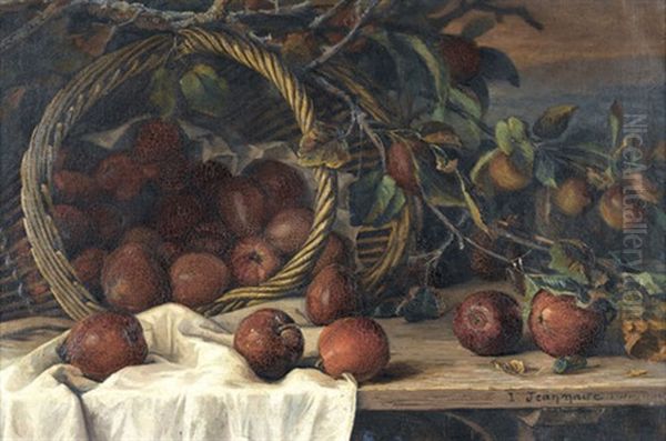 Un Envoi De Pommes Calvilles Oil Painting by Edouard Jeanmaire