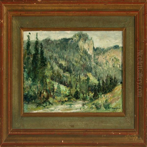 Mountain Scenery, Tirol Oil Painting by Arpad Basch