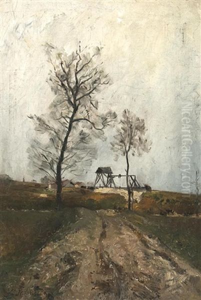 Le Puits Oil Painting by Gustave Jeanneret