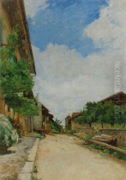 Au Vully Oil Painting by Gustave Jeanneret