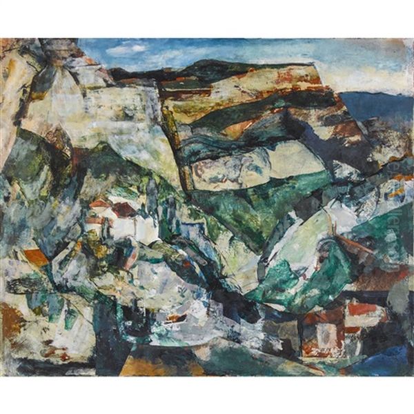 Felsen Am Doubs Oil Painting by Roger Constant Jeanneret