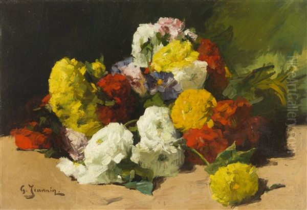 Blumenstillleben Oil Painting by Georges Jeannin