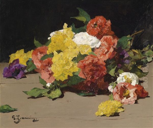 Blumenstuck Oil Painting by Georges Jeannin