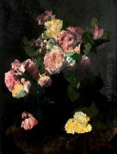 Fleurs Oil Painting by Georges Jeannin