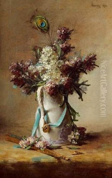 Fleurs, Lilas Oil Painting by Georges Jeannin