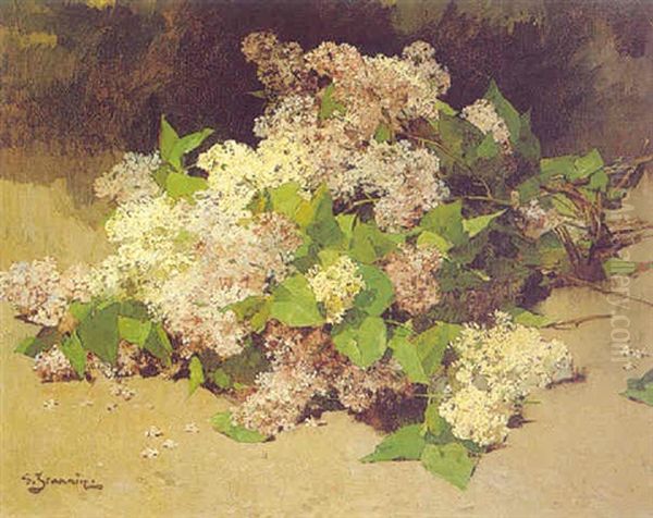 Spring Flowers Oil Painting by Georges Jeannin