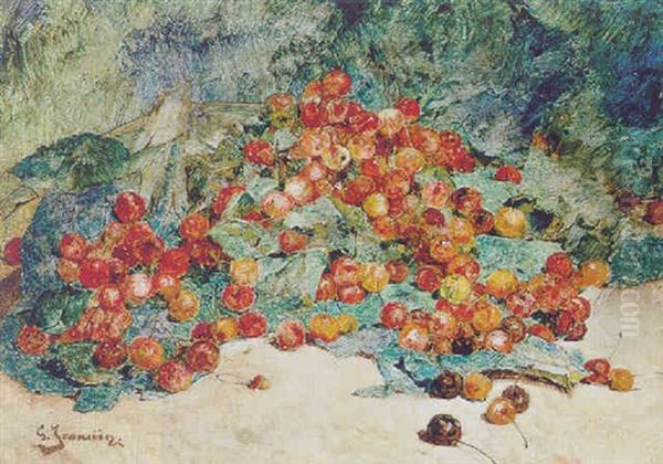 Kirschen Oil Painting by Georges Jeannin