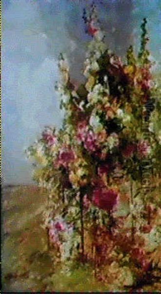 Jardin Fleuri Oil Painting by Georges Jeannin