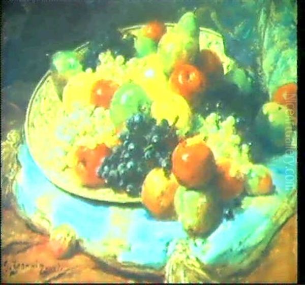 Grosses Fruchtestilleben Oil Painting by Georges Jeannin