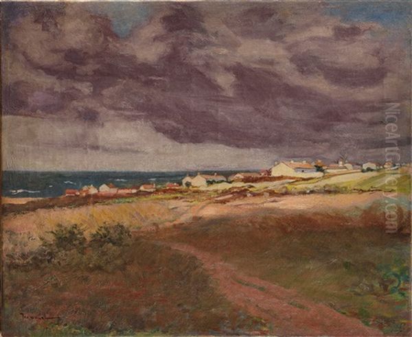 Village En Bord De Mer Oil Painting by Pierre Georges Jeanniot