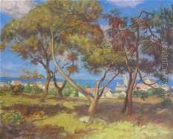 Paysage D'aix-en-provence Oil Painting by Pierre Georges Jeanniot