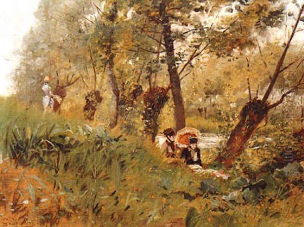 Paisaje De Campo Oil Painting by Pierre Georges Jeanniot