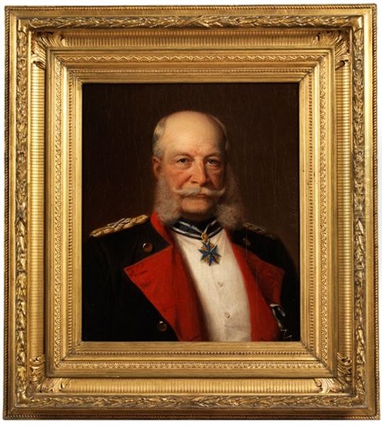 Portrait Kaiser Wilhelm I Oil Painting by Adolf Jebsen