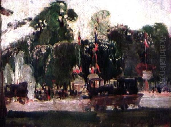 Le Parc De Bruxelles Oil Painting by Marcel Jefferys