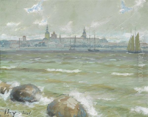 Reval Oil Painting by Andrei Afanasievich Jegorov