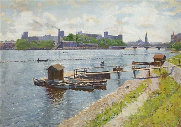 Narva Oil Painting by Andrei Afanasievich Jegorov