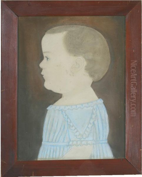 Portrait Of Charles Churchill Damon Of Ashby, Massachusetts, Age 1 Year Oil Painting by Ruth Henshaw Bascom