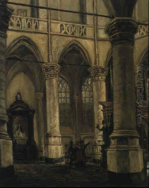 Inneres Einer Kirche Oil Painting by Johannes Jelgerhuis