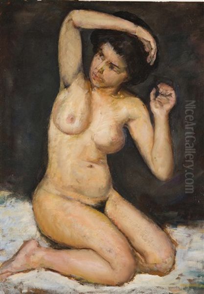 Nude Girl Oil Painting by Rudolph Jelinek