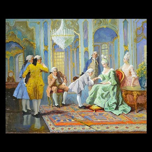 Mozart Oil Painting by Rudolph Jelinek