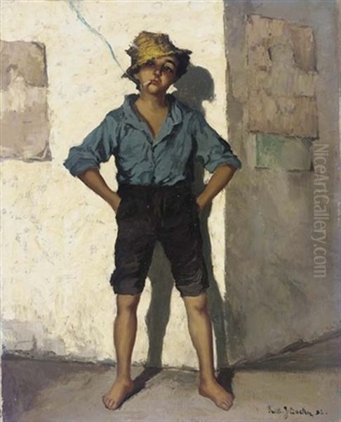 The Young Urchin Oil Painting by Rudolph Jelinek