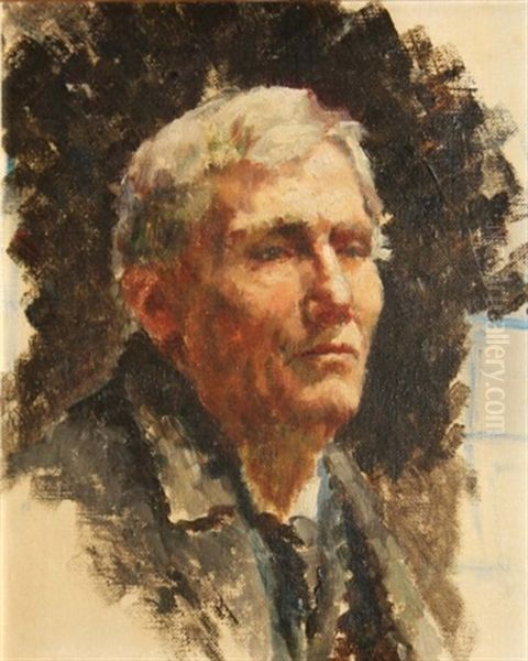 Portrait Of A Man Oil Painting by Mainie Harriet Jellett