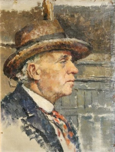 Portrait Of Walter Bayes Oil Painting by Mainie Harriet Jellett