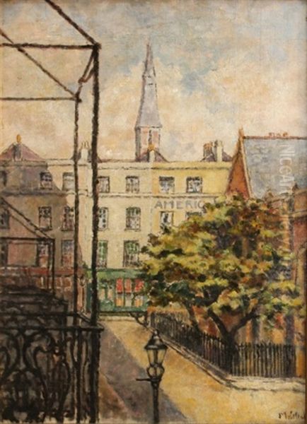 Norfolk Square, London Oil Painting by Mainie Harriet Jellett