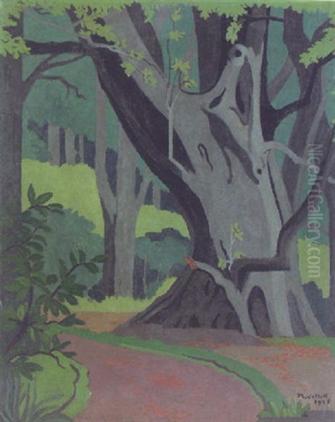 Trees Oil Painting by Mainie Harriet Jellett