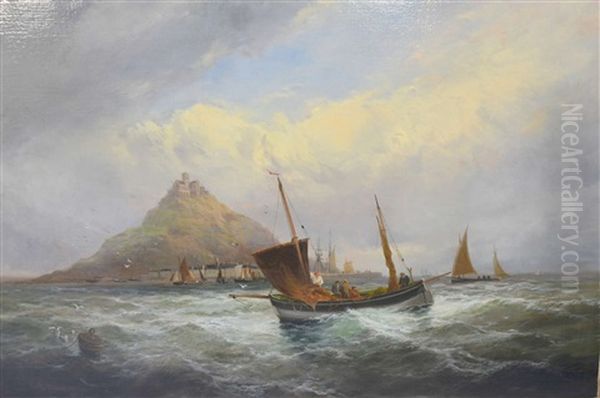 Sailing Off St. Michael's Mount Oil Painting by George Henry Jenkins