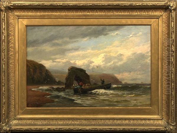 Fishermen Returning With Their Catch Oil Painting by George Henry Jenkins