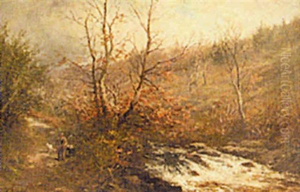 On The Erme, Late In The Fall Oil Painting by George Henry Jenkins