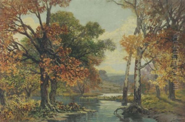 Missouri Landscape Oil Painting by J. LeBruin Jenkins