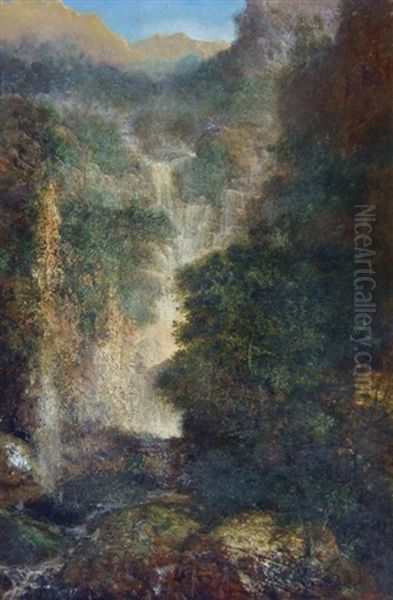 Untitled (waterfall) Oil Painting by Isaac Walter Jenner