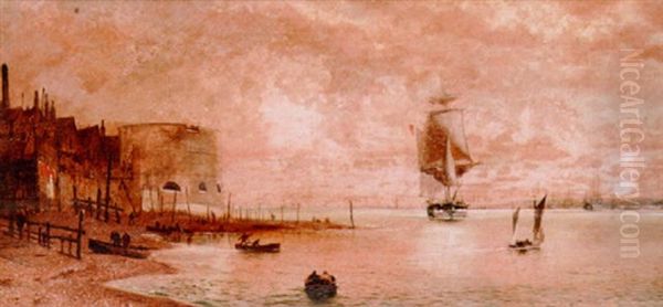 The Round Tower, Portsmouth Oil Painting by Isaac Walter Jenner