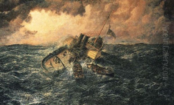 Heavy Weather Oil Painting by Isaac Walter Jenner