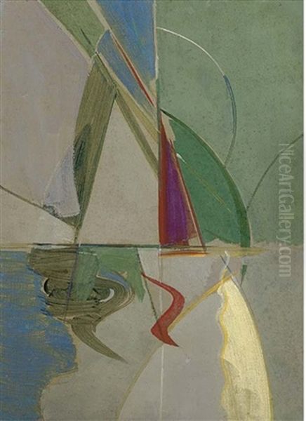 Yacht Oil Painting by Humphrey Jennings