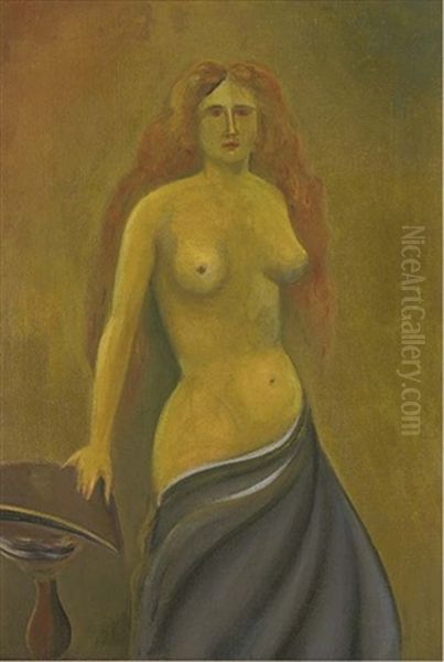 Woman With Red Hair Oil Painting by Humphrey Jennings