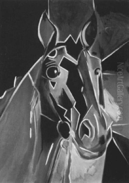 Horse Head Oil Painting by Humphrey Jennings