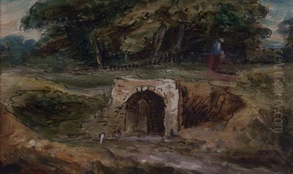 Branch-hill Pump, Hampstead Oil Painting by William George Jennings