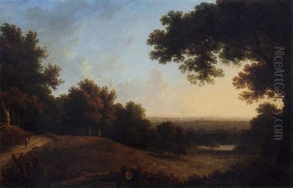 A View At Westhamble, Surrey Oil Painting by William George Jennings