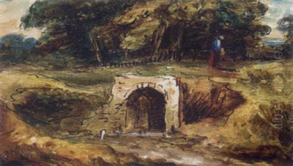 Branch Hill Pump, Hampstead Oil Painting by William George Jennings