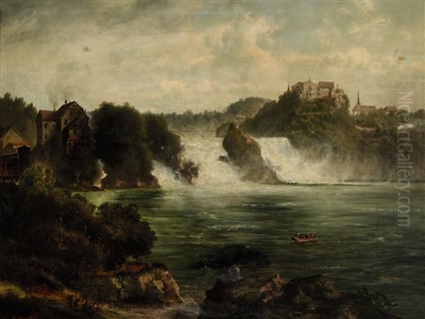 Der Rheinfall Bei Schaffhausen Oil Painting by Arnold Albert Jenny